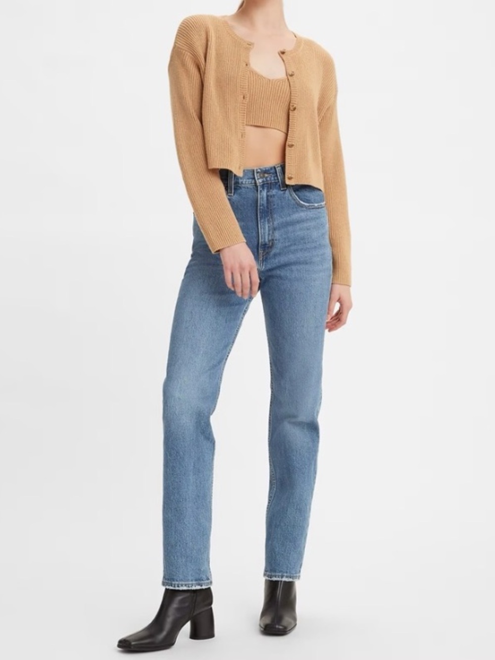 Levi’s Premium 70’s High Slim Straight Jeans Size 27 Blue Medium Wash